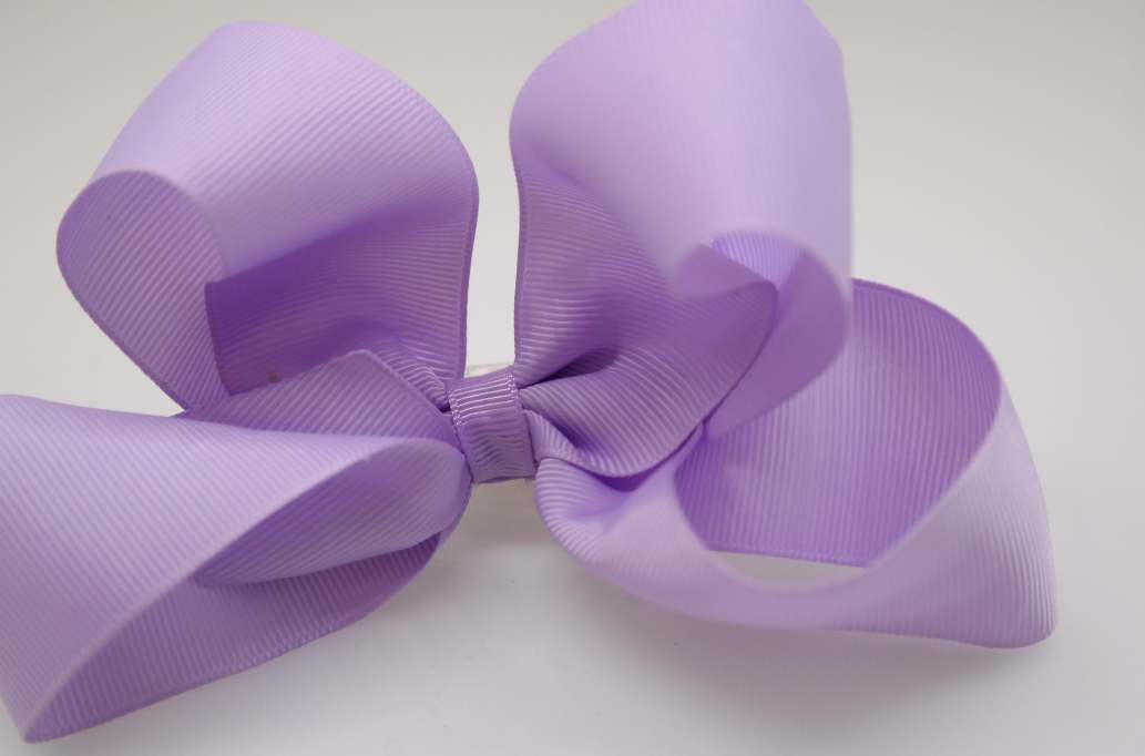Itty bitty tuxedo hair bow Color: light Orchid